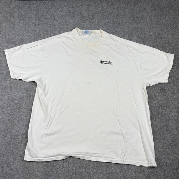 Hanes Other - 90s Berkeley Chemistry T-Shirt Mens XXL White Vintage Retro Distressed Thrashed
